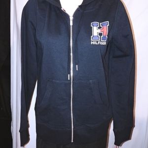 Tommy Hilfiger navy Logo sweat hoodie, NEW
